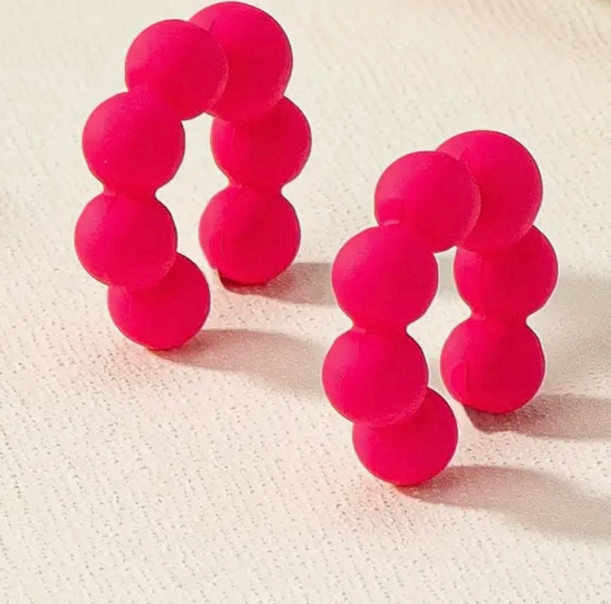 Small Round Ball Ear Cuffs (Varios Colores)