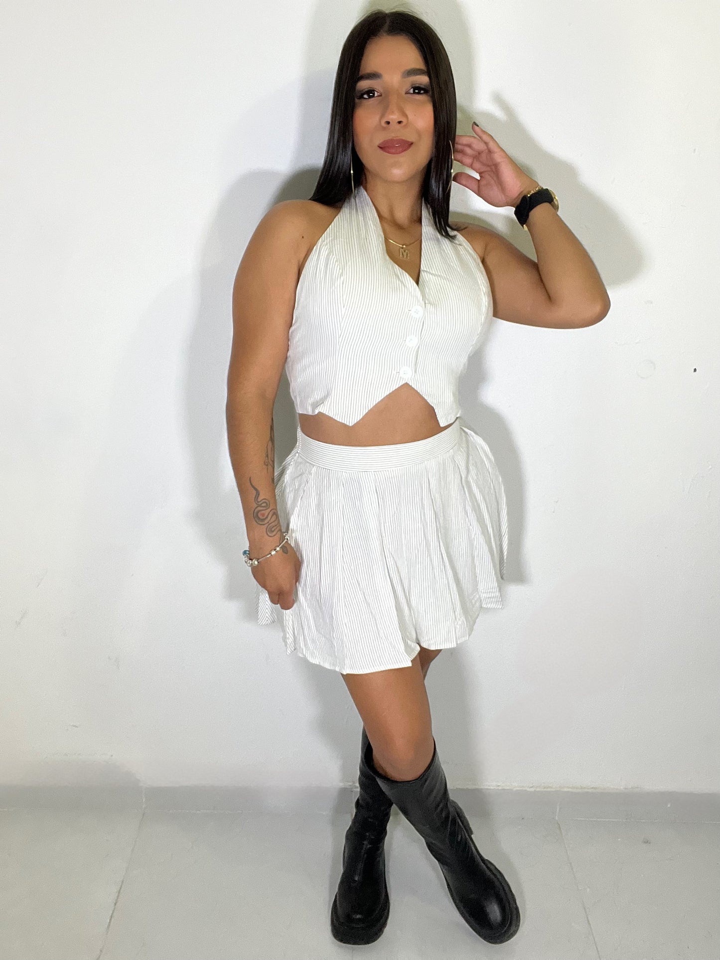 White Vest Set